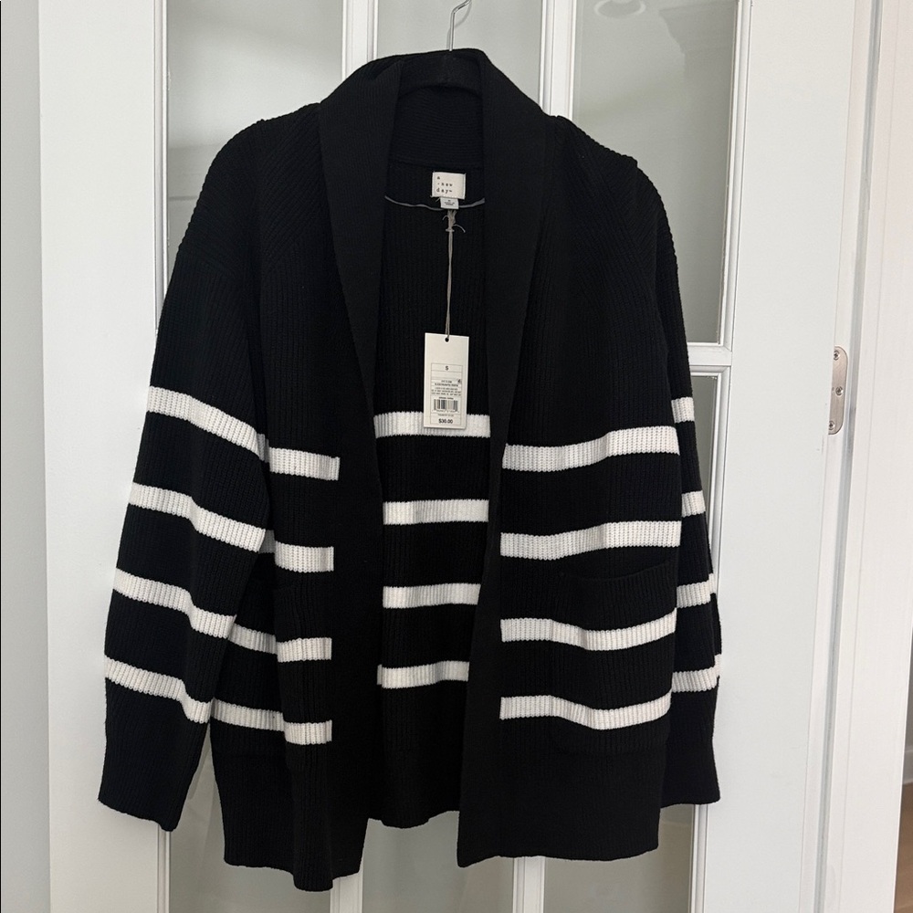 A New Day Striped Cardigan NWT